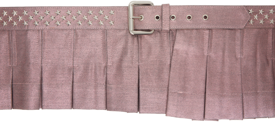 Pink Pleated Skirt Belt
