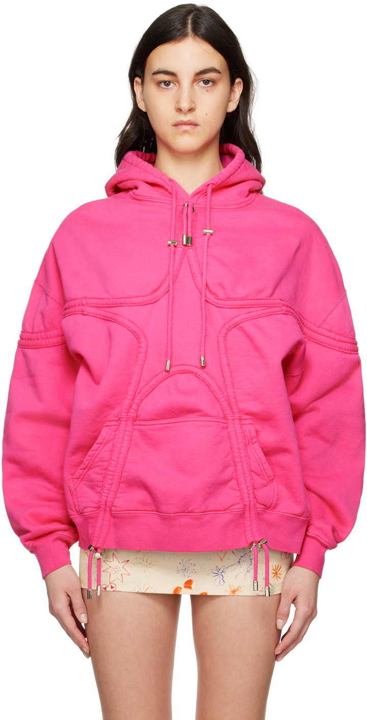 COLLINA STRADA PINK STAR HOODIE