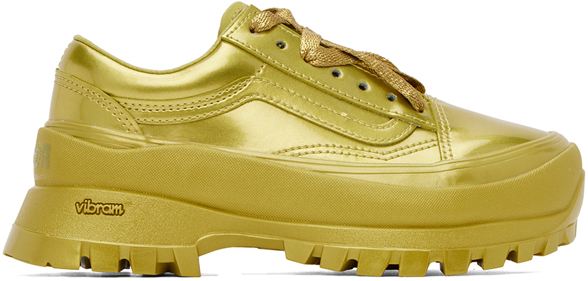 Collina Strada Gold Vans Edition Old Skool Vibram Dx Trainers In Citronelle