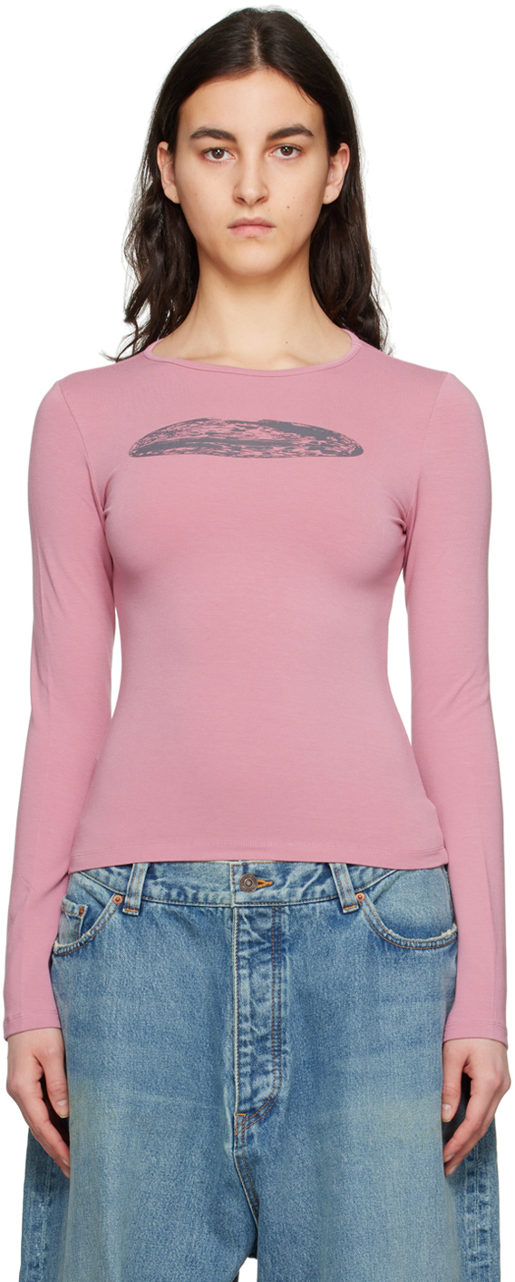Pink Thermal Long Sleeve T-Shirt