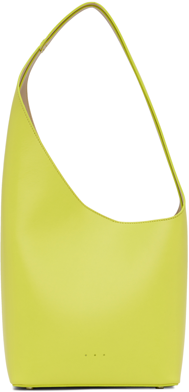 Aesther Ekme Demi Lune Leather Shoulder Bag In 195 Citron