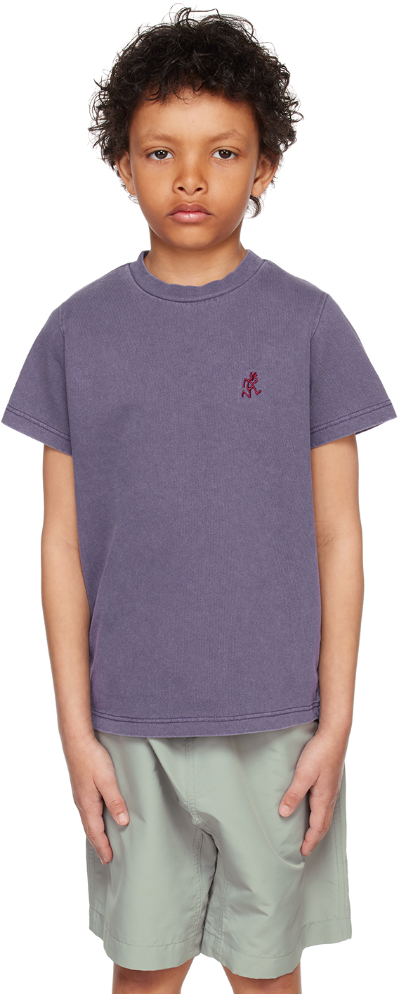 Gramicci Kids Purple One Point T-shirt In Purple Pigment