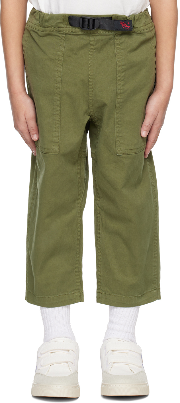 Gramicci Kids Green Loose Tapered Pants In Olive