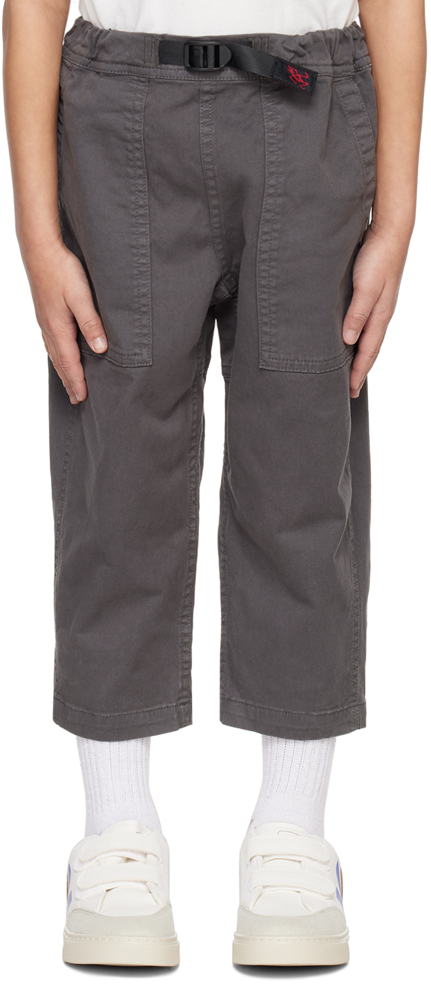 Gramicci Kids Gray Loose Tapered Pants In Charcoal