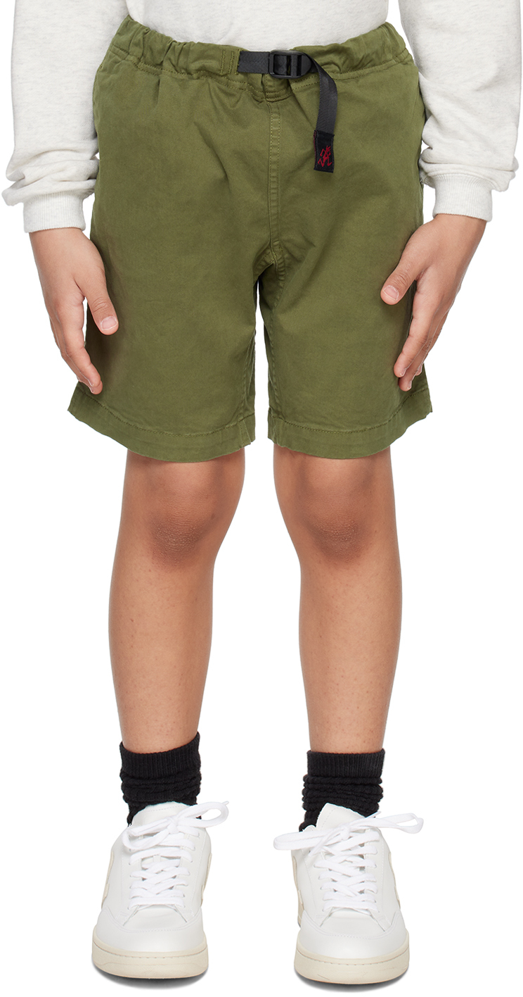 Gramicci Kids Green G Shorts In Olive