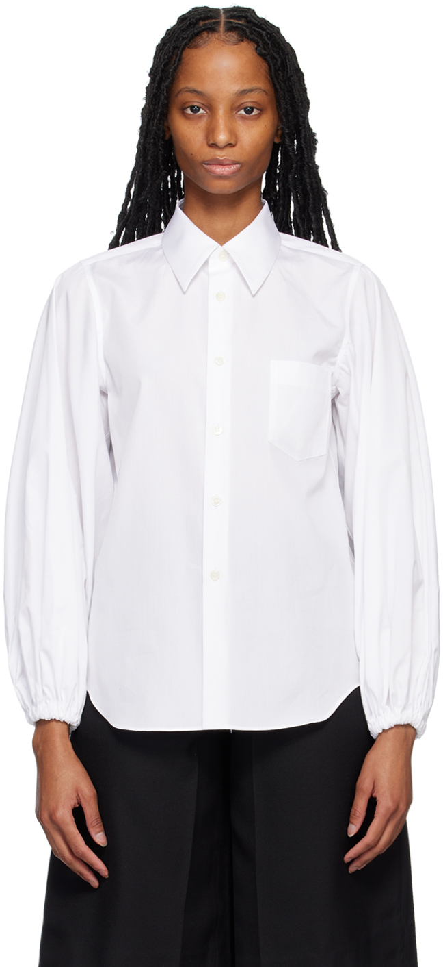 Comme Des Garçons Classic Cotton Shirt In White