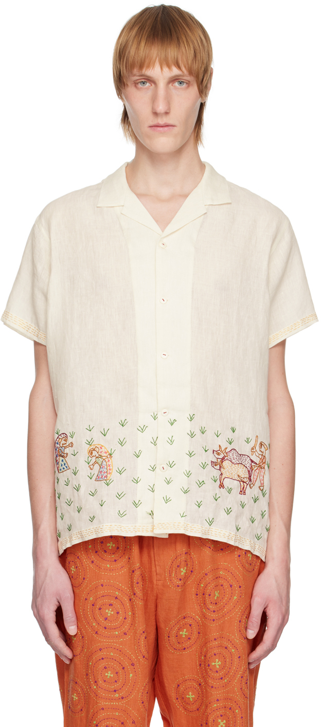 Harago Ssense Exclusive Off-white Farm Life Sujni Shirt In Off White