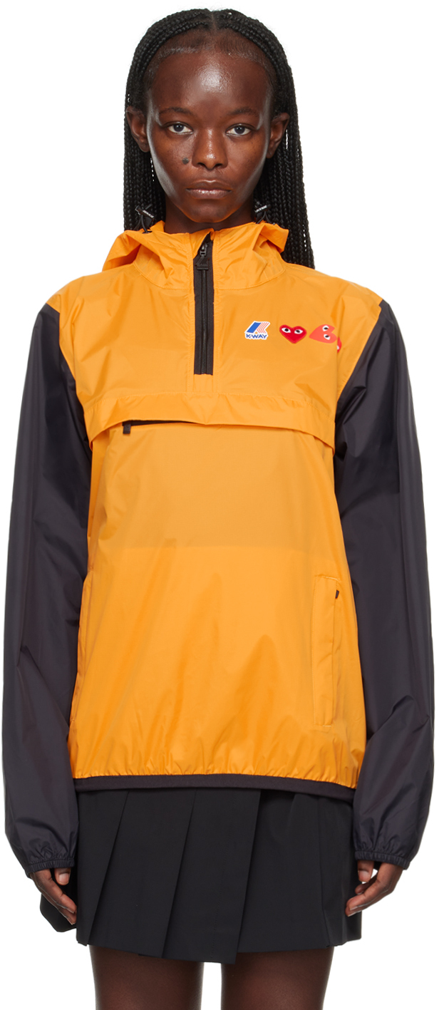 COMME des GARÇONS PLAY Orange & Black K-Way Edition Jacket