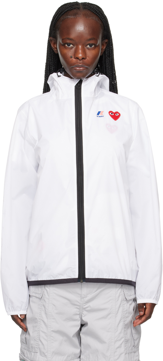 COMME des GARÇONS PLAY White K-Way Edition Jacket
