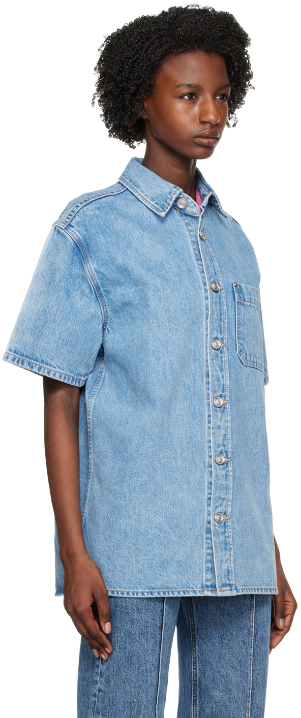 SLVRLAKE Short-sleeved Denim Shirt