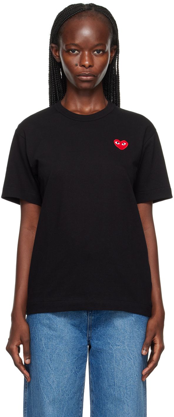 Shop Comme Des Garçons Play Black Heart T-shirt