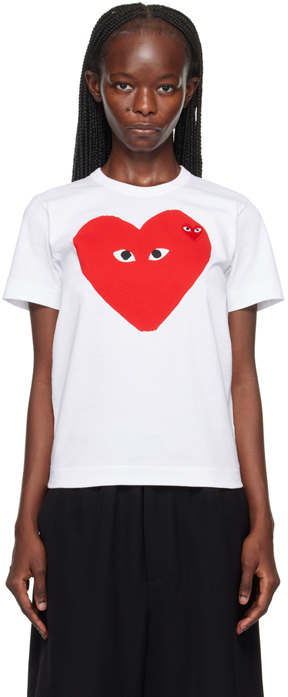Comme Des Garçons Play White Big Heart T-shirt