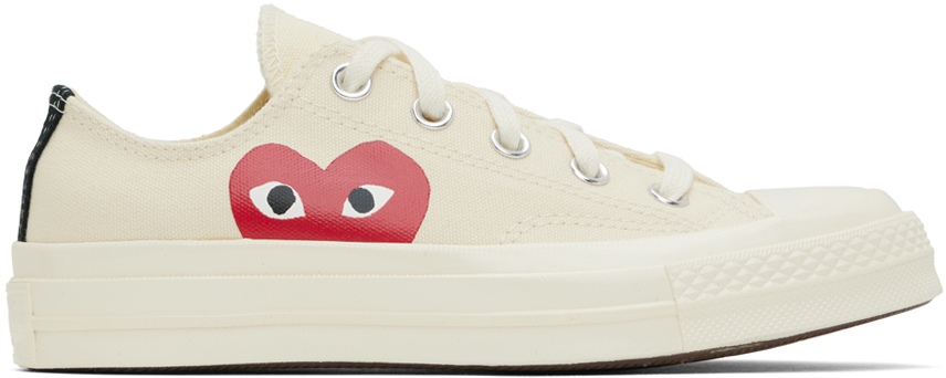 Comme des Garçons Play Off-White Converse Edition PLAY Chuck 70 Low-Top Sneakers