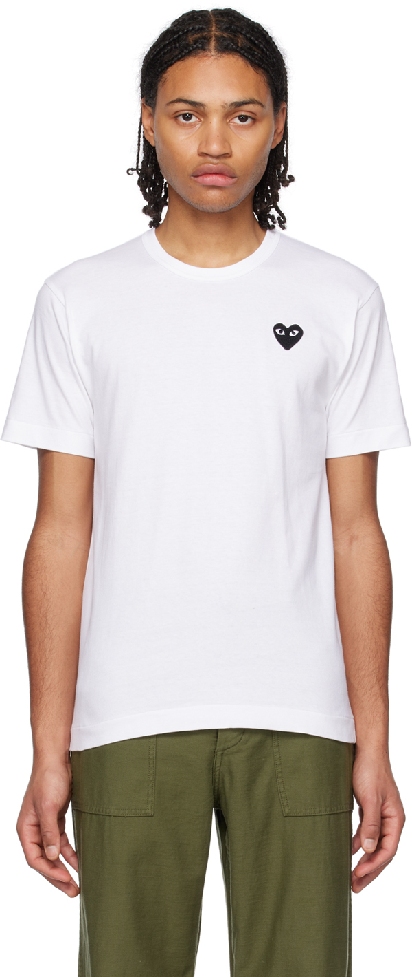 Comme Des Garçons Play White Heart T-shirt