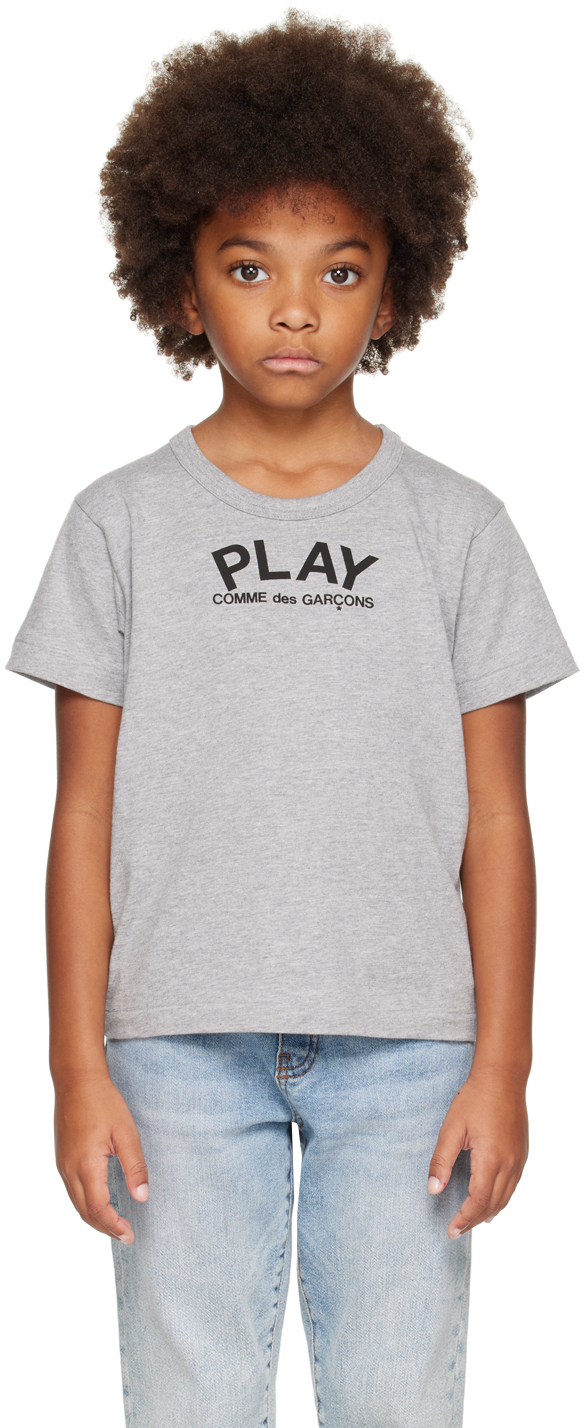 Comme Des Garçons Play Kids Gray 'play' T-shirt In 1 - Grey