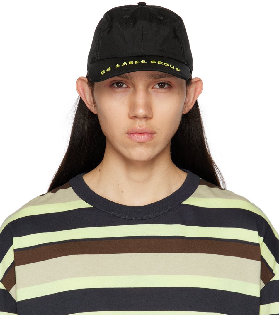 44 Label Group: Black Embroidered Cap | SSENSE