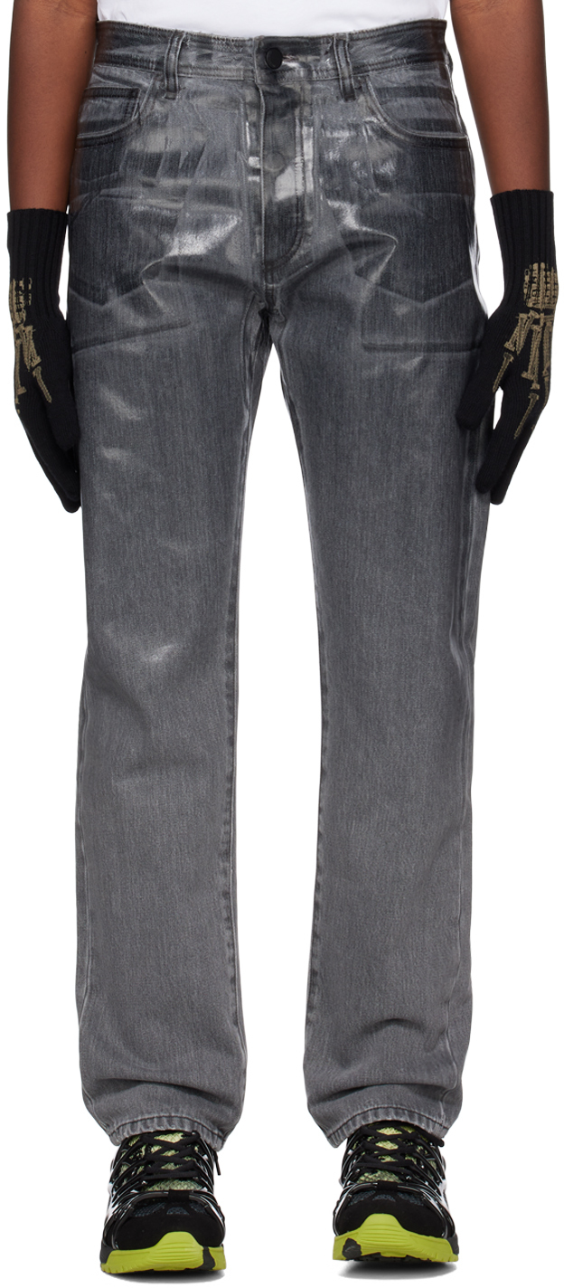 44 Label Group Grey 44 Phantom Jeans In P242 Degrade Grey/ma