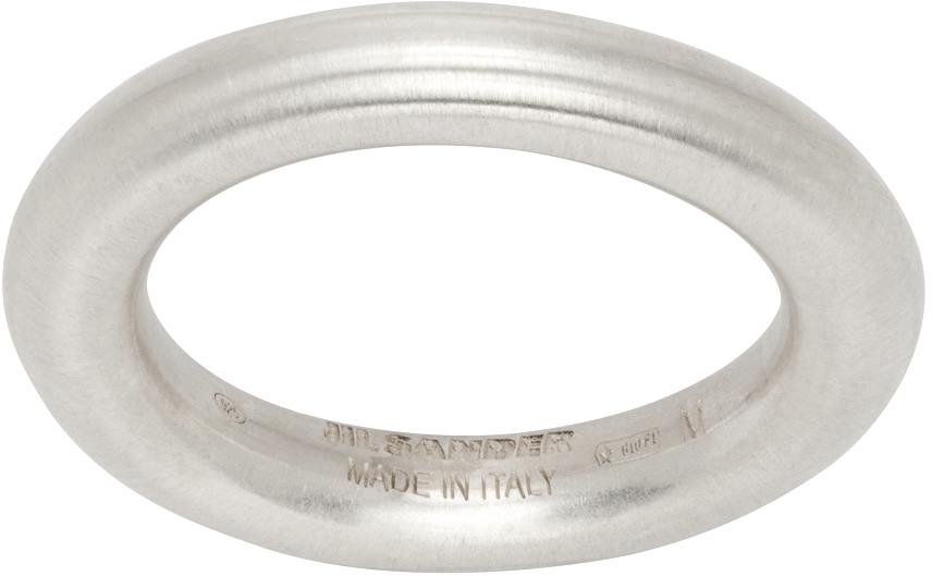Jil Sander Silver Classic Ring In 041 Silver