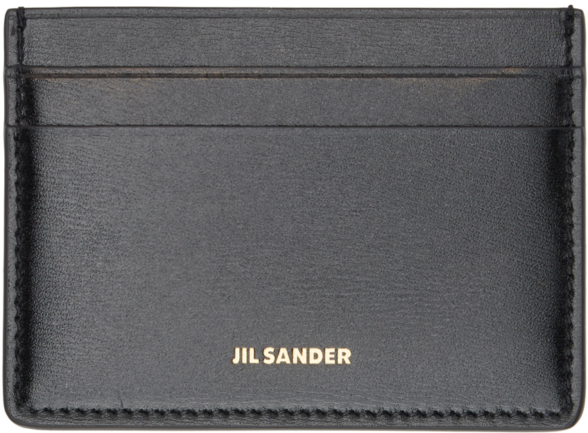 Shop Jil Sander Black Credit Card Holder In 001 Black
