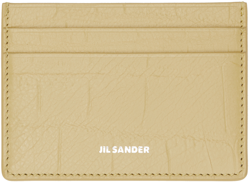 Jil Sander Yellow Credit Card Holder In 258 Linen | ModeSens