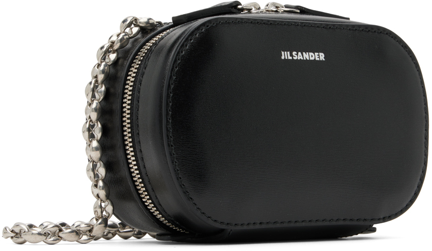 Jil Sander Smooth-leather Mini Crossbody Bag In 001 Black