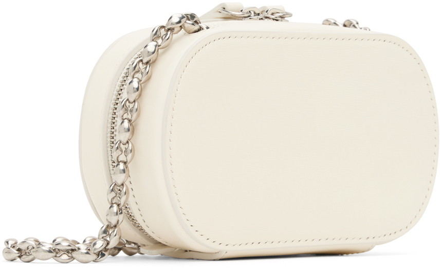 Jil Sander Off-white Mini Chain Bag In 106 Cosmic Latte
