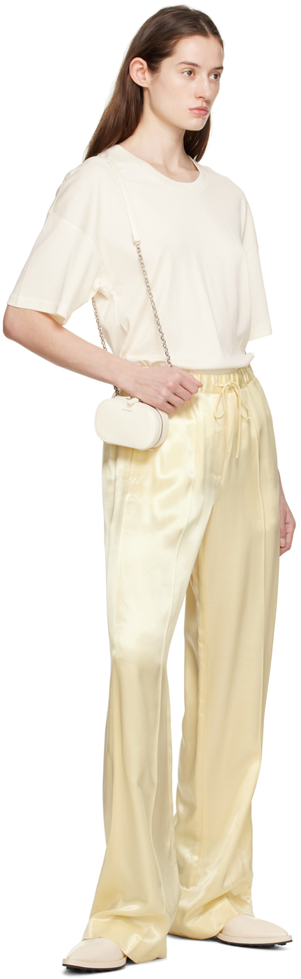 Jil Sander Off-white Mini Chain Bag In 106 Cosmic Latte