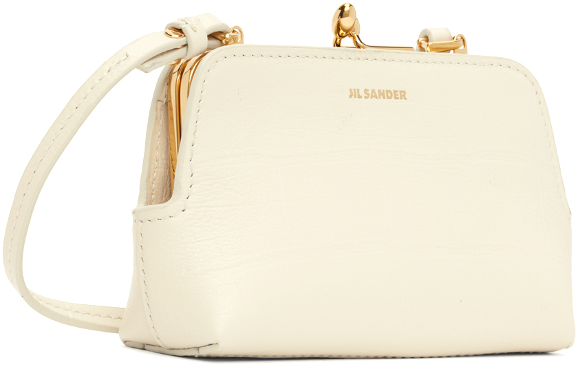 Jil Sander Off-white Micro Goji Bag In 105 Natural