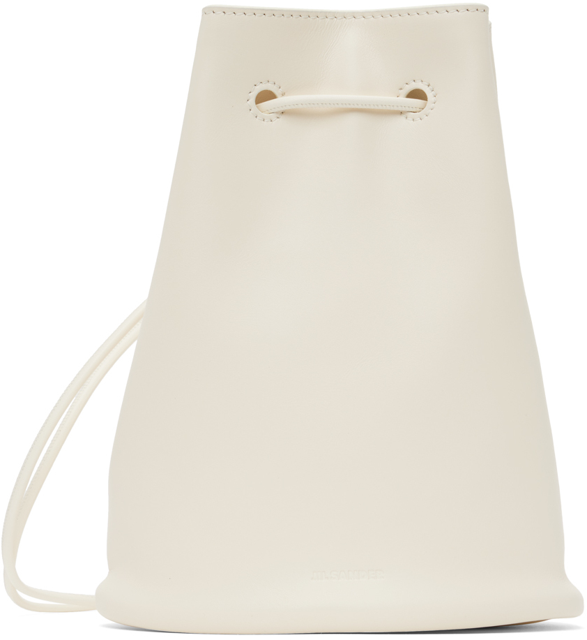 Jil Sander: Off-White Climb Drawstring Shoulder Bag | SSENSE