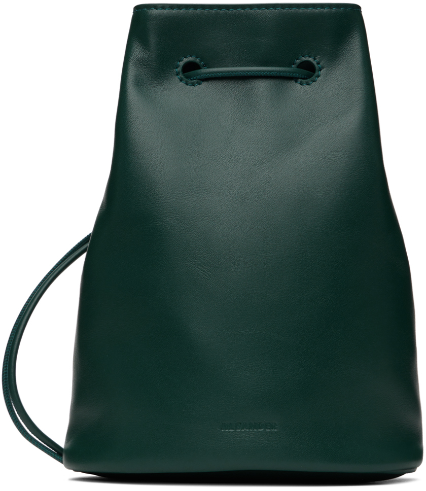 Jil Sander Green Climb Drawstring Shoulder Bag In 301 Dark Petrol | ModeSens