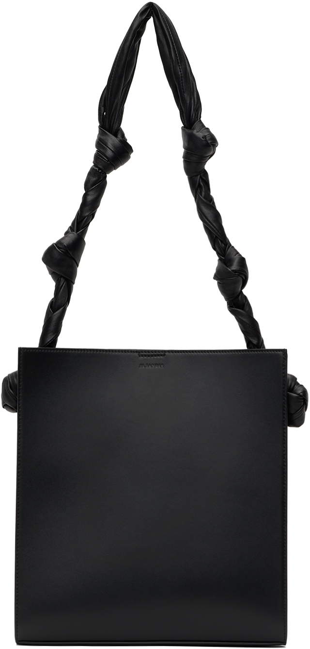 Jil Sander: Black Medium Tangle Shoulder Bag | SSENSE Canada