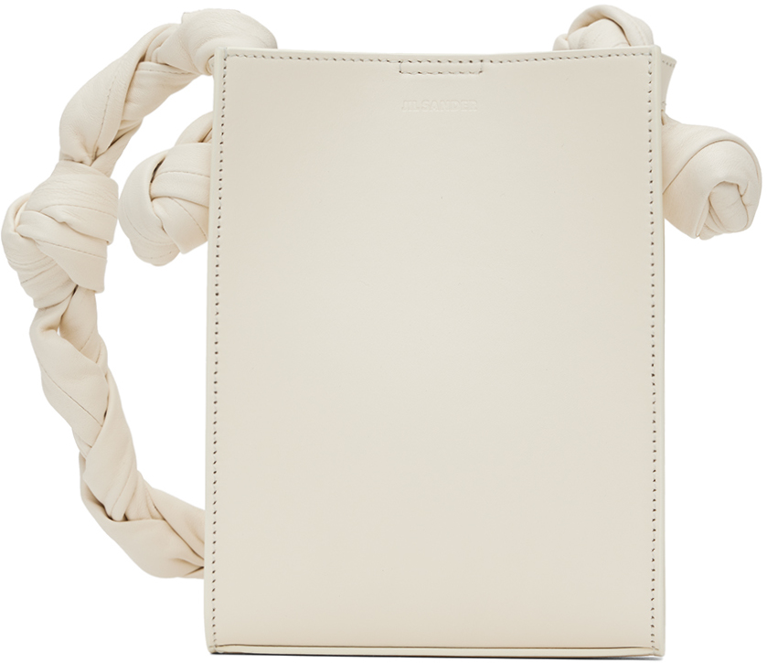 Jil Sander Off-white Small Tangle Shoulder Bag In 106 Eggshell
