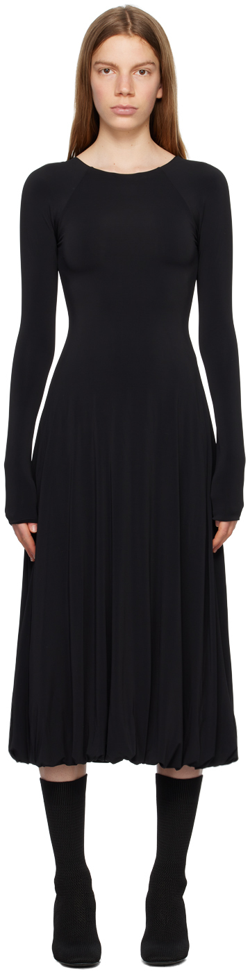 Black Open Back Midi Dress by Jil Sander on Sale