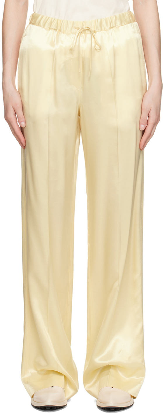 Jil Sander Yellow Straight-Leg Trousers