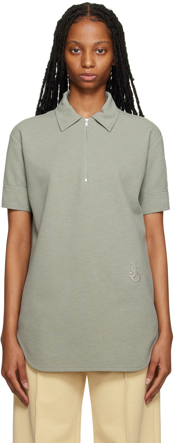 Green Embroidered Polo