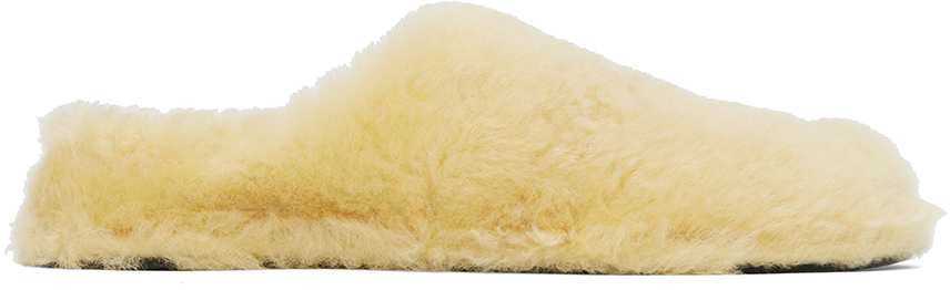 Off-White Shearling Slippers