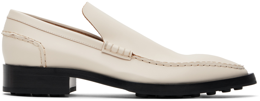 White Pointed Toe Loafers