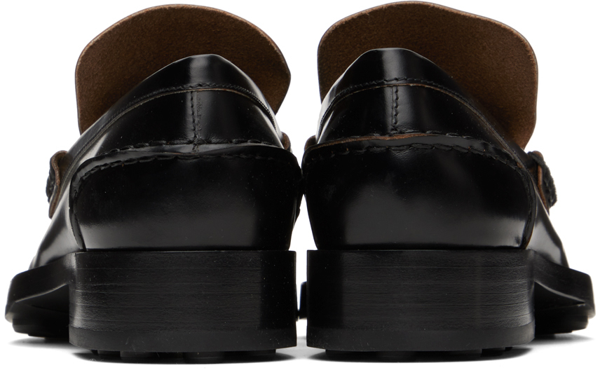 JIL SANDER BLACK LEATHER LOAFERS