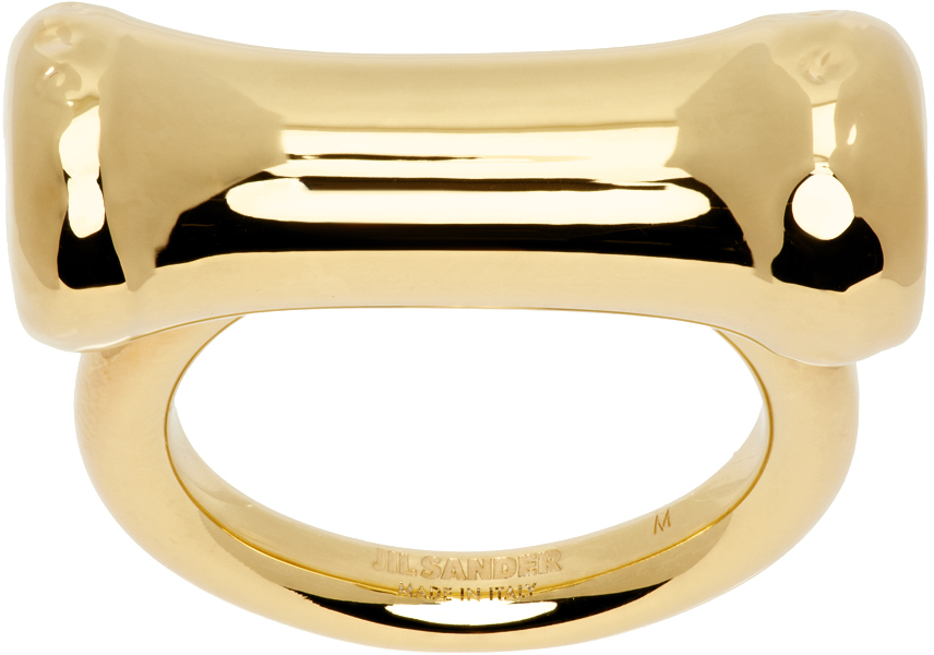 Jil Sander Gold Band Ring In 70015 - Gold