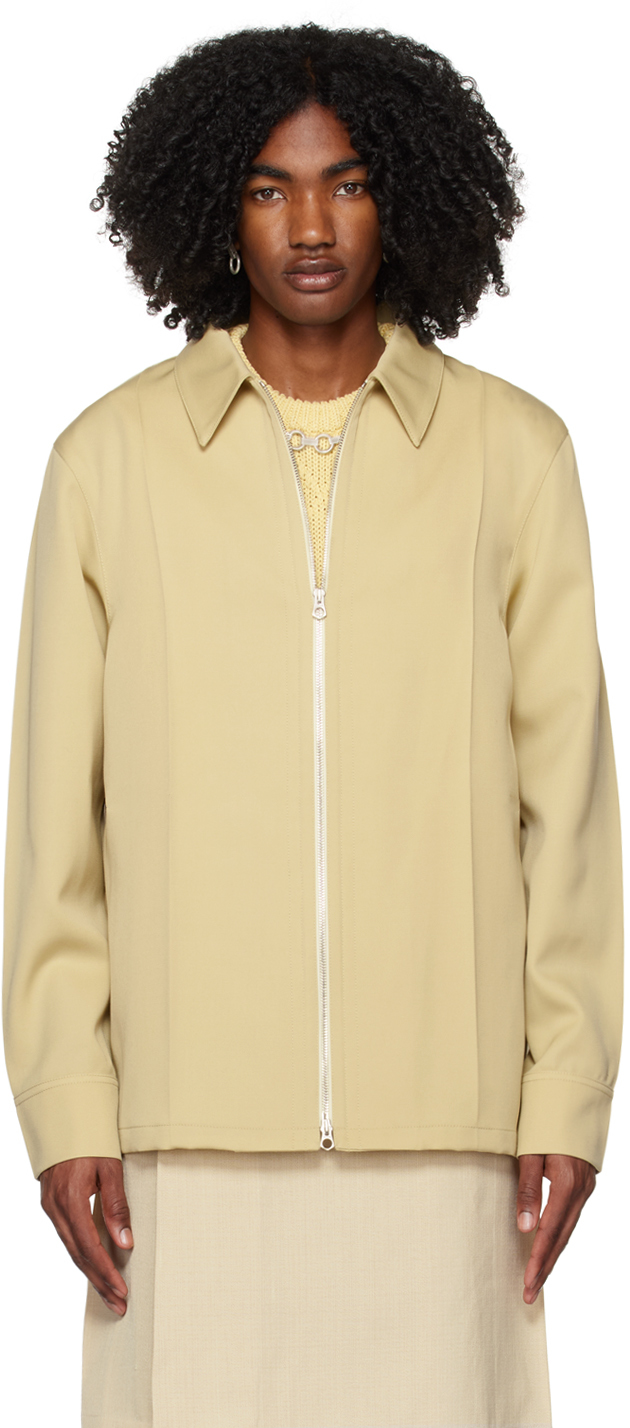 Jil Sander: Tan Zip Jacket | SSENSE UK