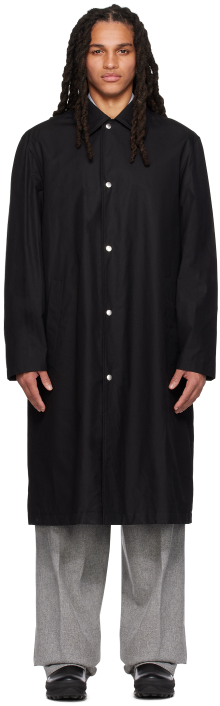 Jil Sander Black Printed Coat