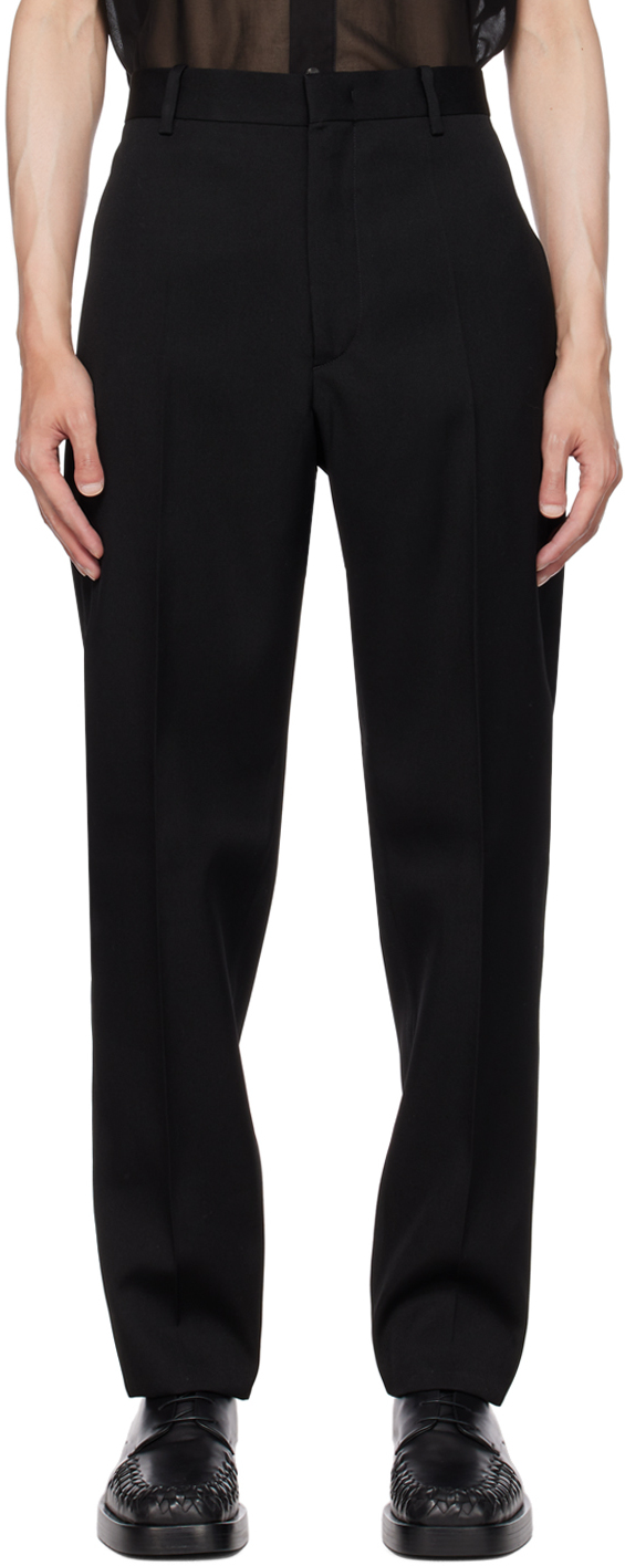 Richard Parker Men Textured Formal Slim Black Trousers - Selling Fast at  Pantaloons.com