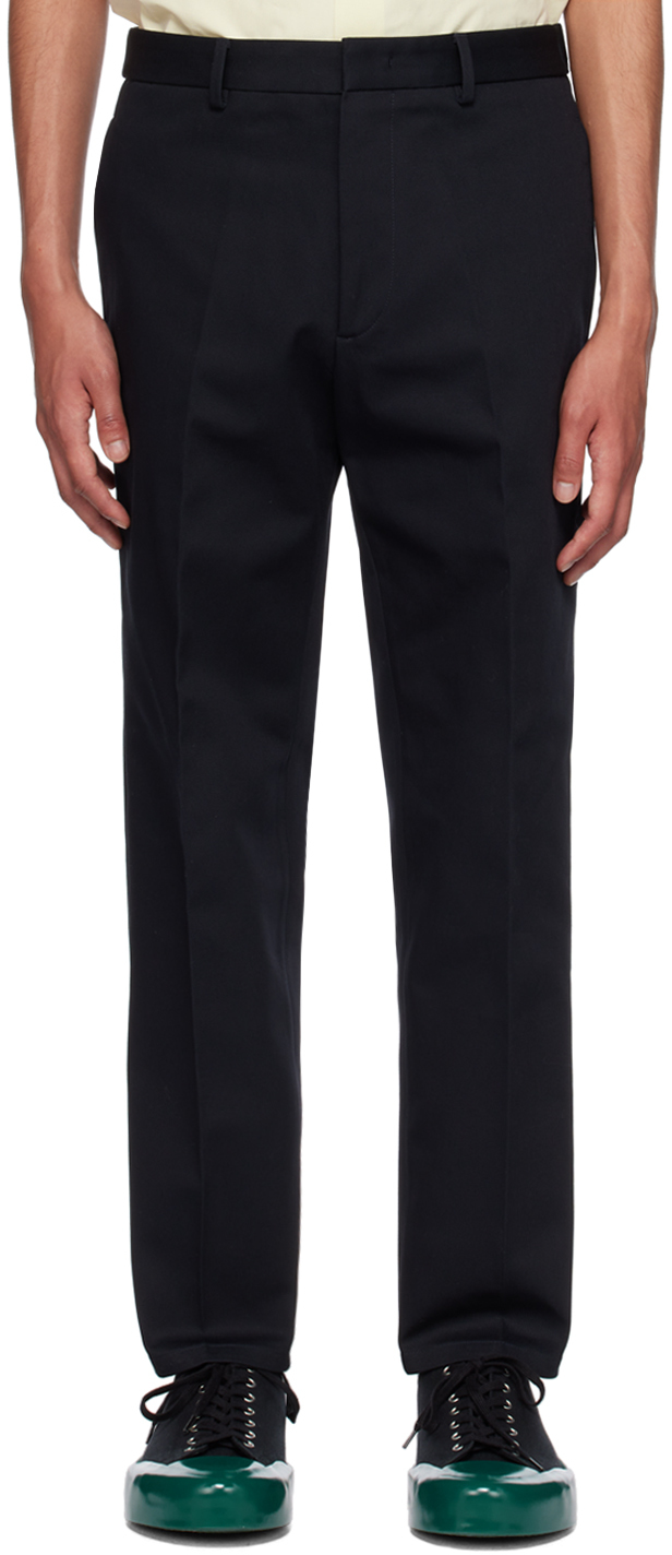 Jil Sander Navy Four-Pocket Trousers