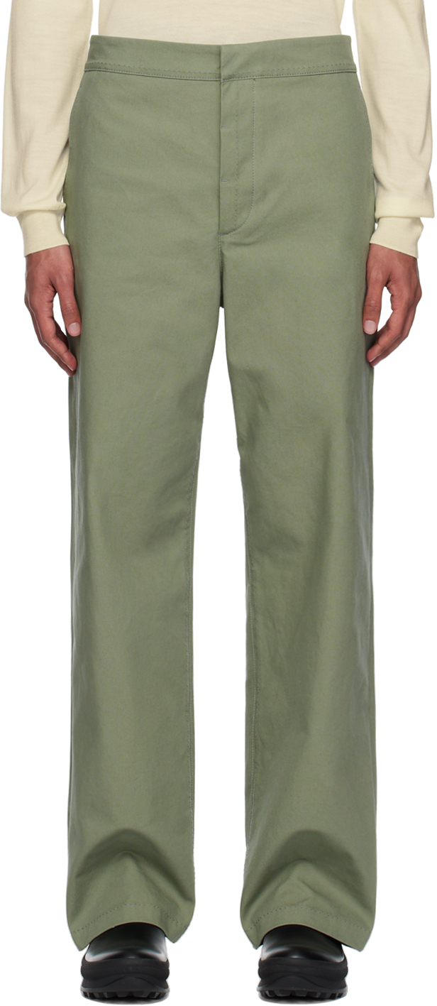 Jil Sander: Khaki Four-Pocket Trousers | SSENSE