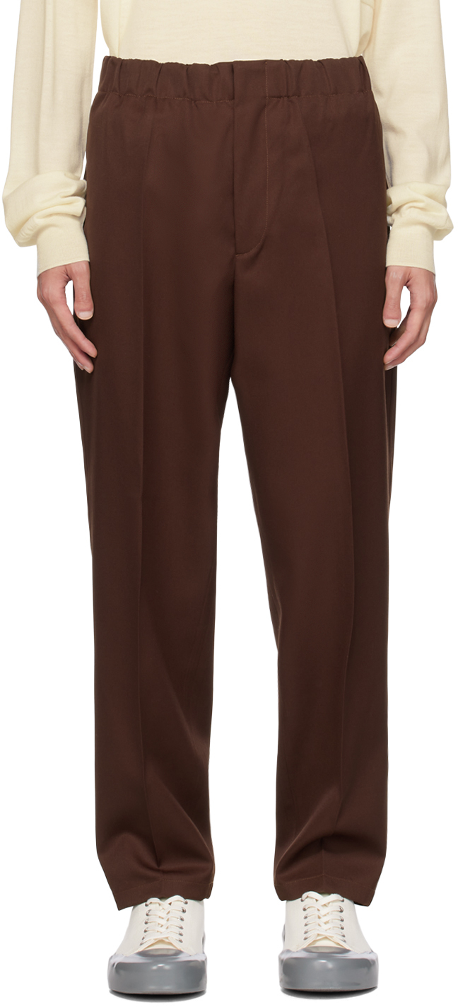 Brown Tapered Trousers