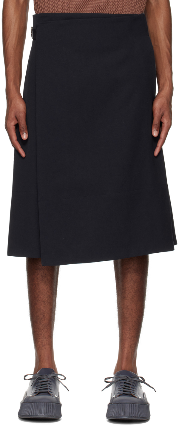 Navy Gonna Midi Skirt