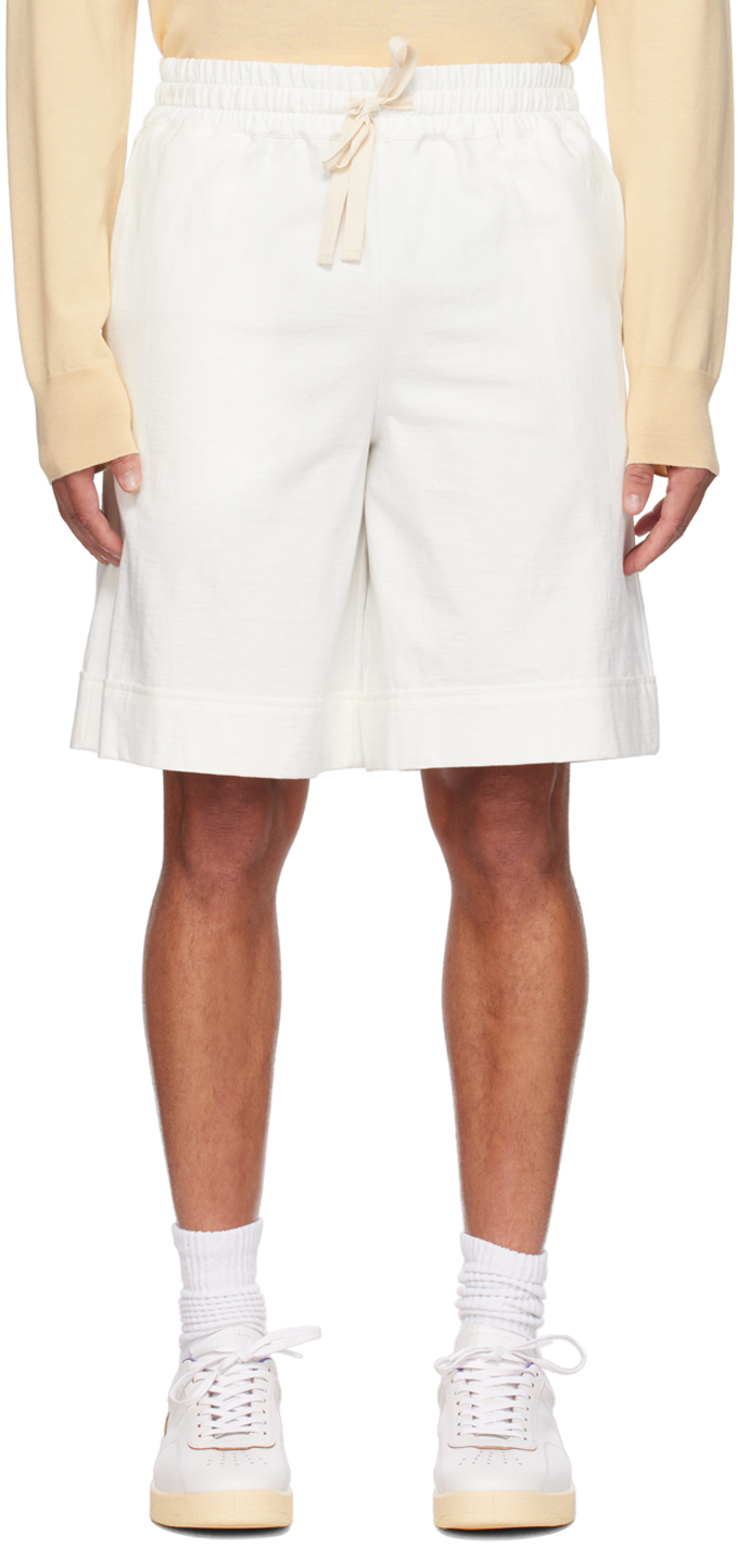 Jil Sander White Drawstring Shorts