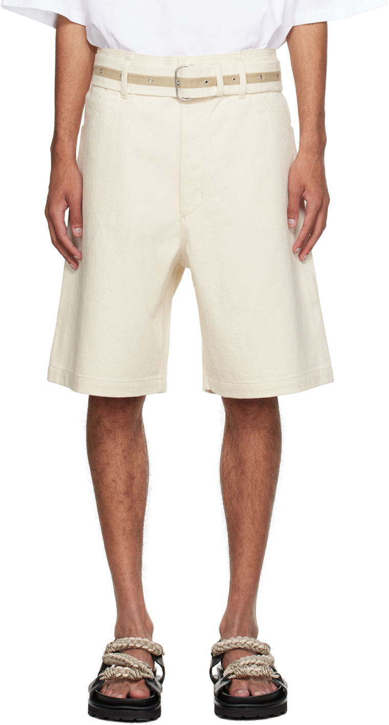Off-White Belted Denim Shorts