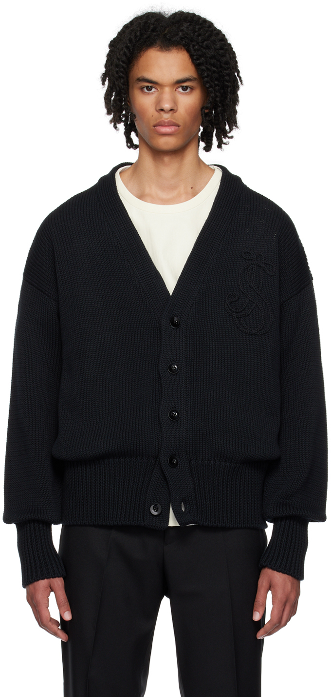 Black Buttoned Cardigan