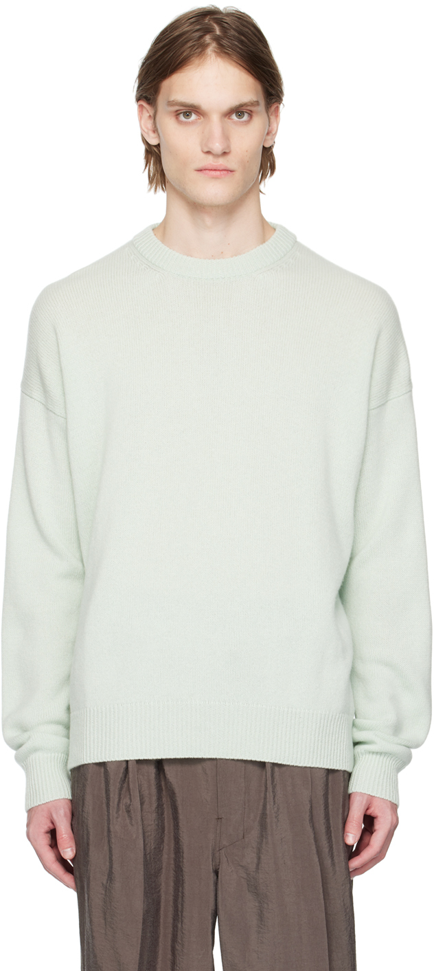 Jil Sander Green Crewneck Sweater In 335 - Mint